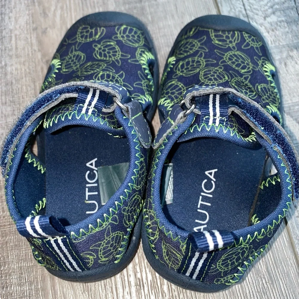 Nautica Kids' Toddler Boy Water Shoes Blue Green Turtles Boys Size 6